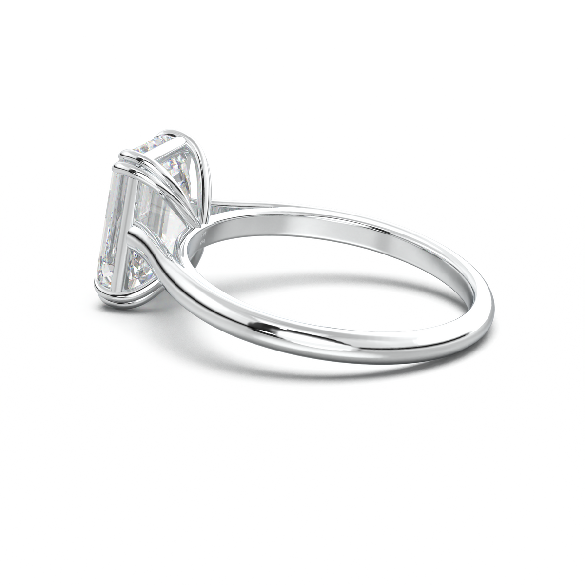Emerald Solitaire Engagement Ring