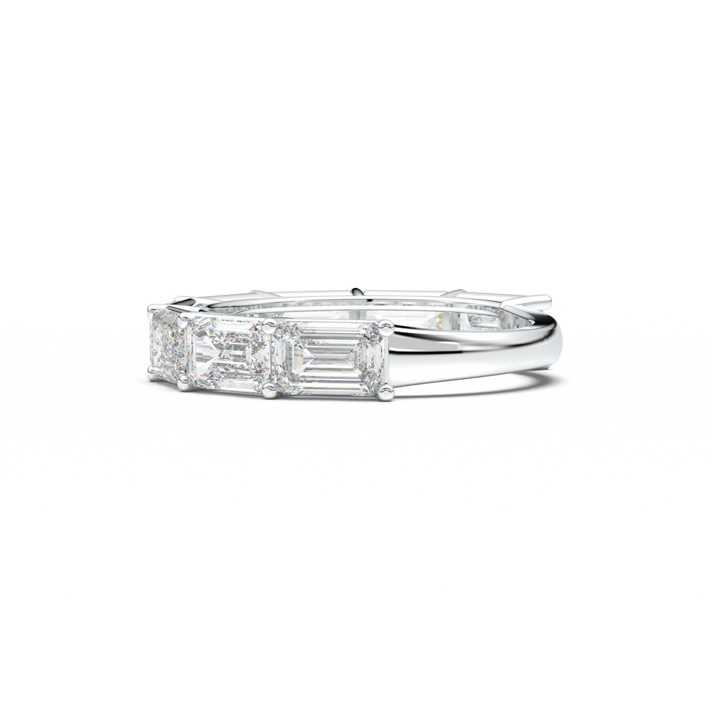 Emerald-Cut Six-Stone Wedding Band