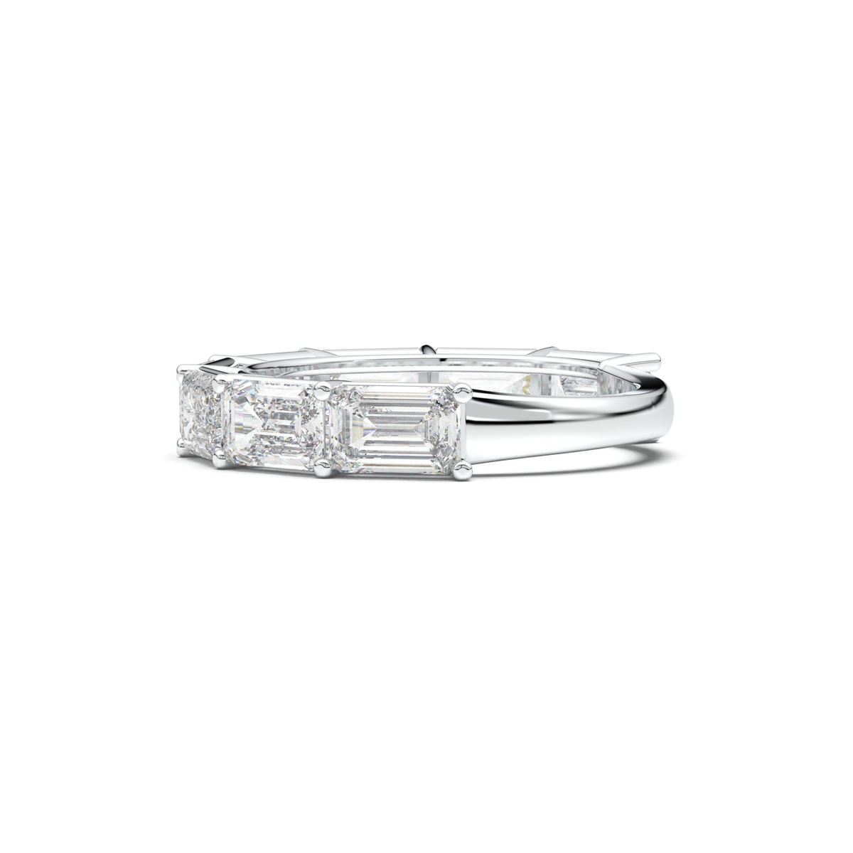 Emerald-Cut Six-Stone Wedding Band