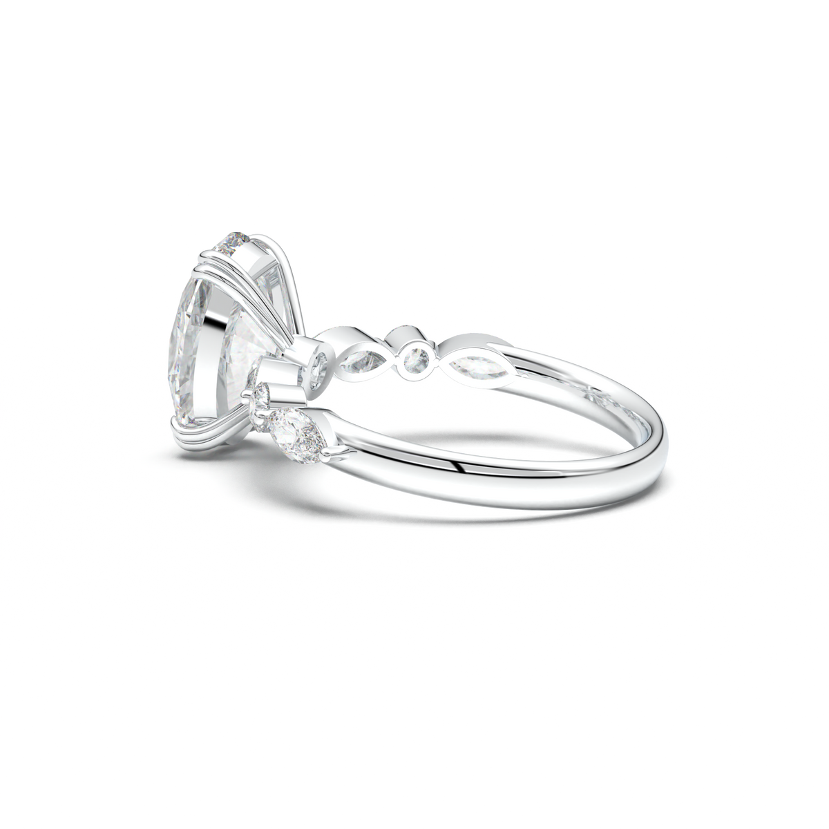 Oval Mixed-Shape Engagement Ring