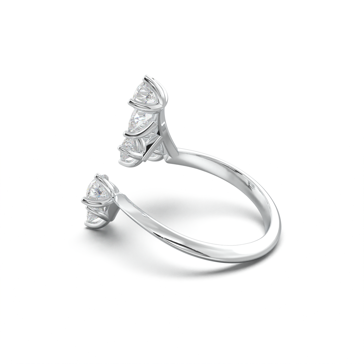 Asymmetric Mixed-Shape Diamond & Peridot Ring