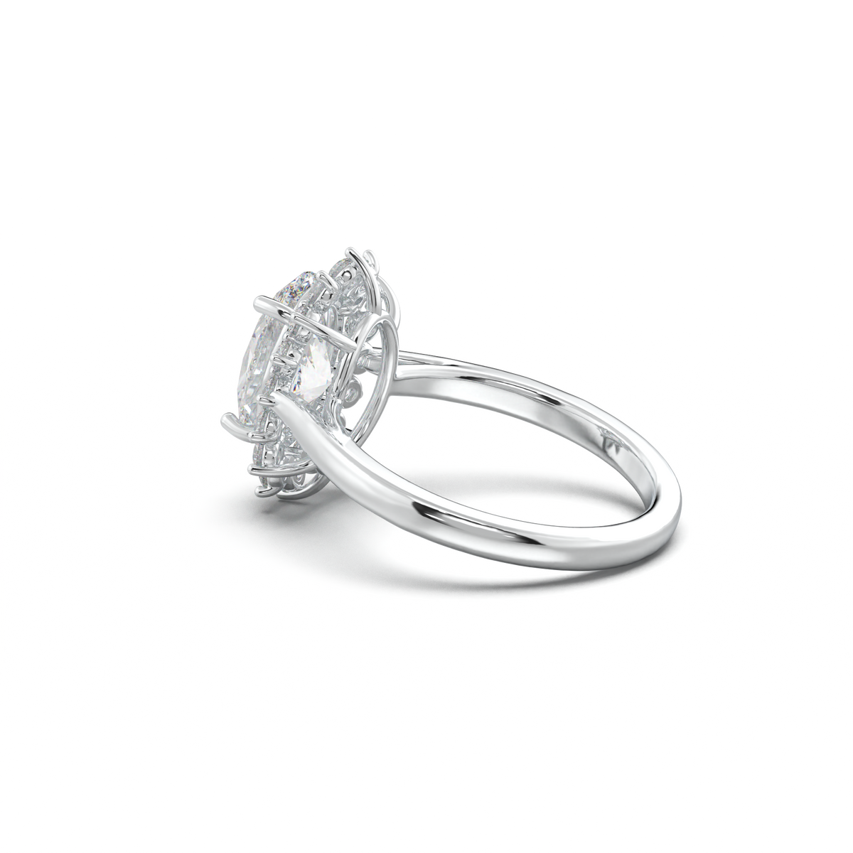 Oval Halo Engagement Ring