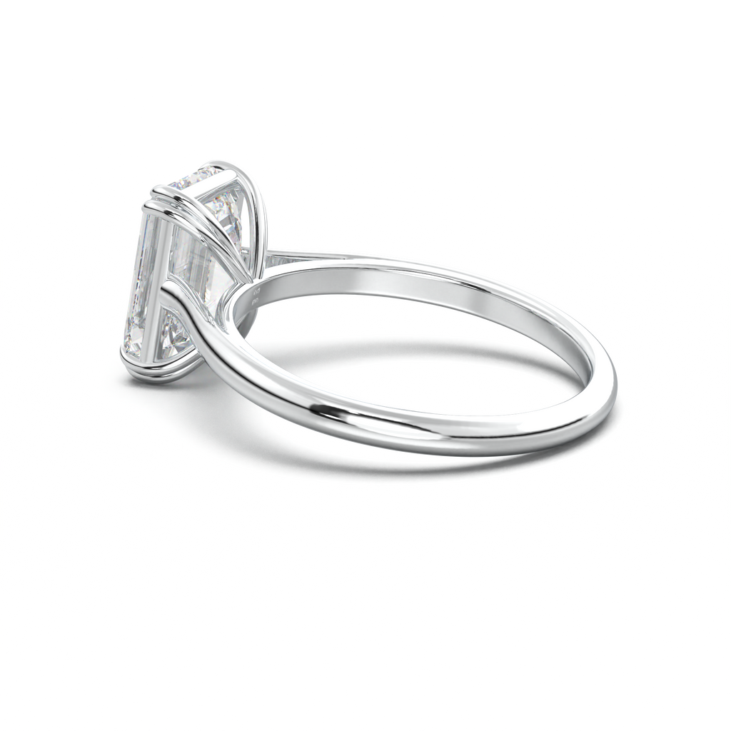Emerald Solitaire Engagement Ring