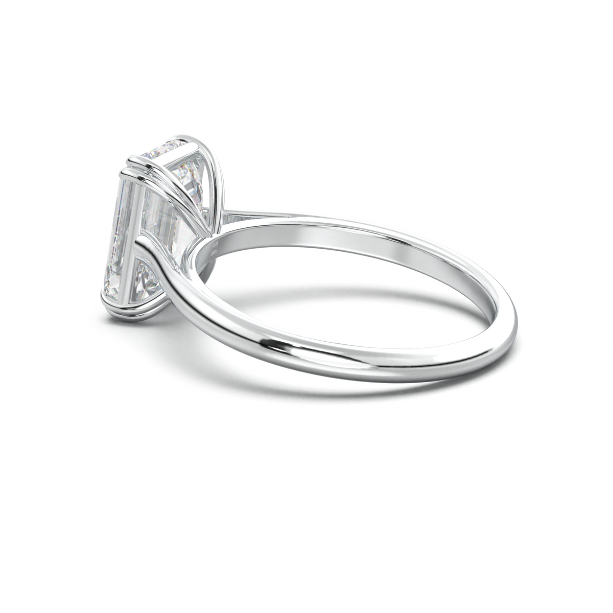 Emerald Solitaire Engagement Ring