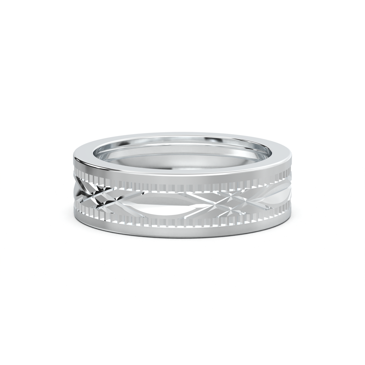 Engraved Geometric Men's Band