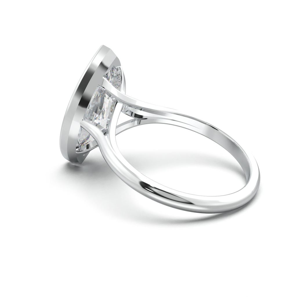 Marquise Bezel Solitaire Engagement Ring