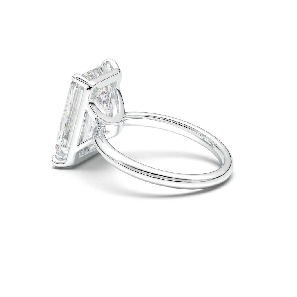 Radiant Solitaire Horseshoe Setting Engagement Ring