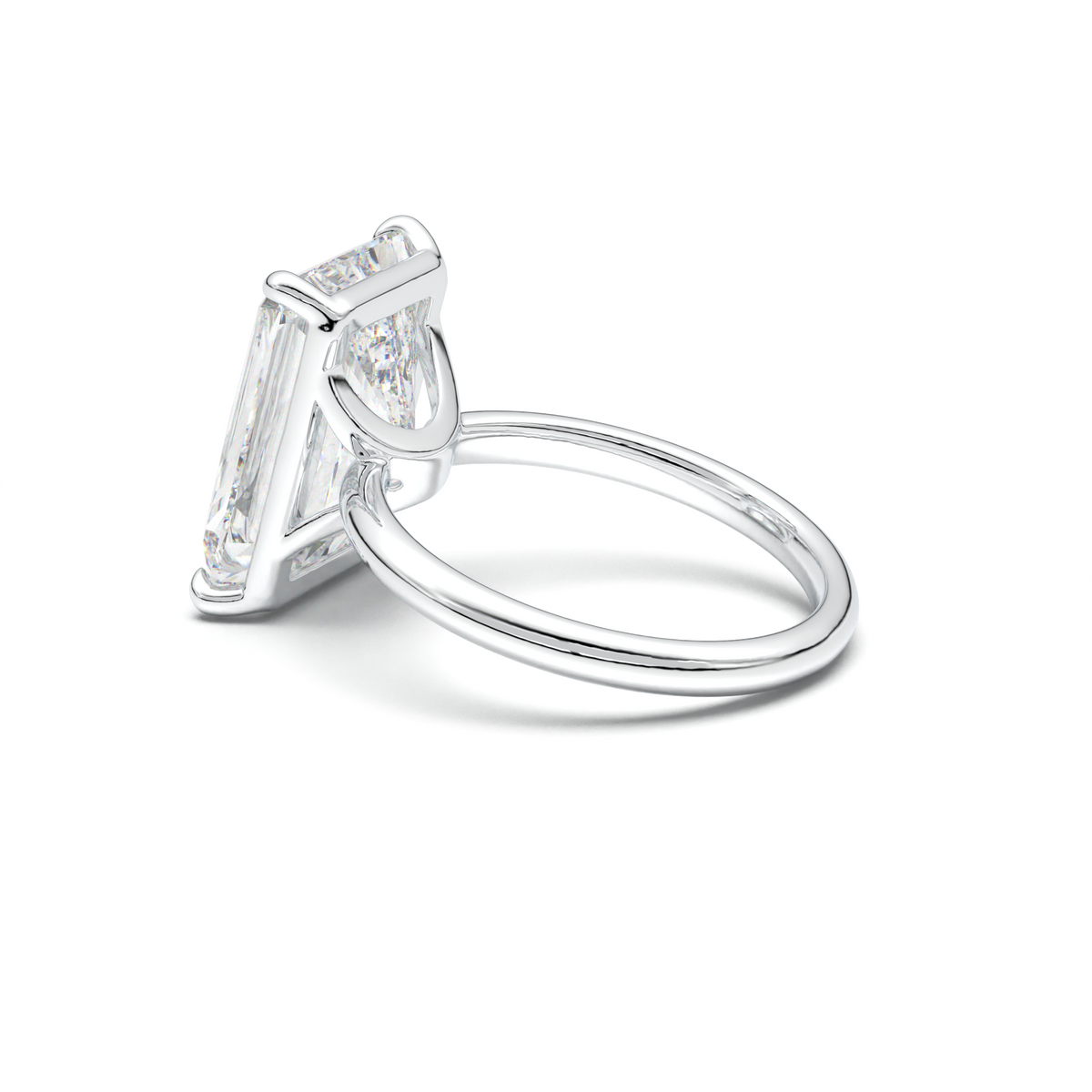 Radiant Solitaire Horseshoe Setting Engagement Ring