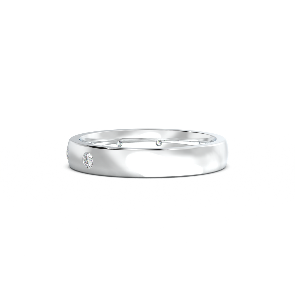 Five-Diamond Flush-Set Men's Band