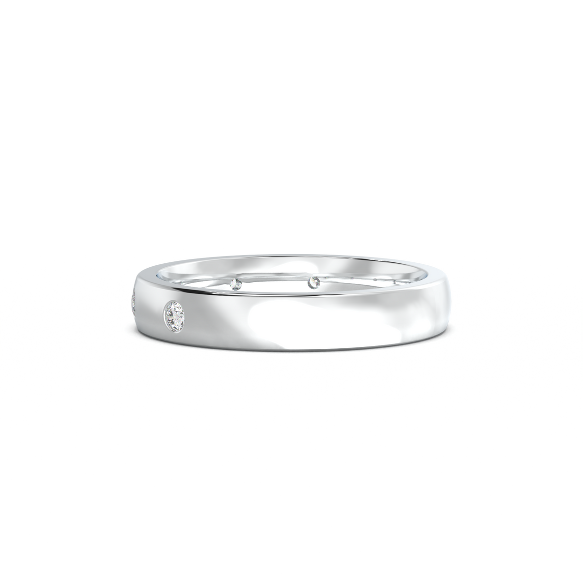 Five-Diamond Flush-Set Men's Band