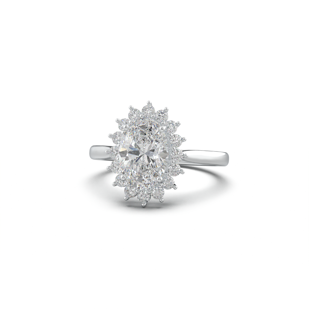 Oval Halo Engagement Ring
