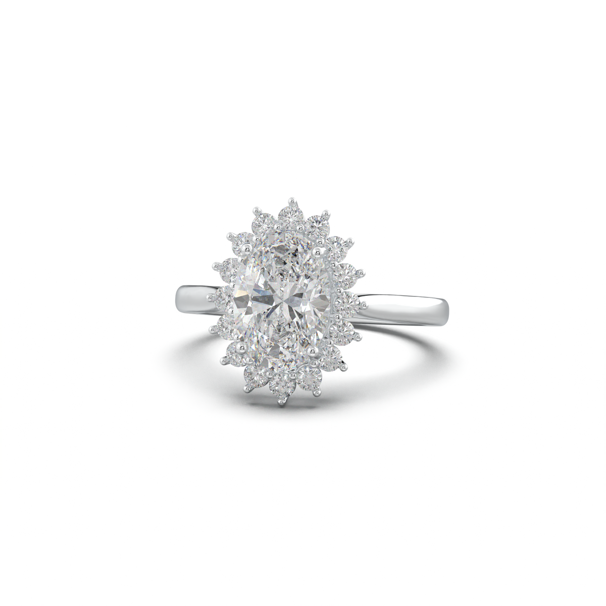 Oval Halo Engagement Ring