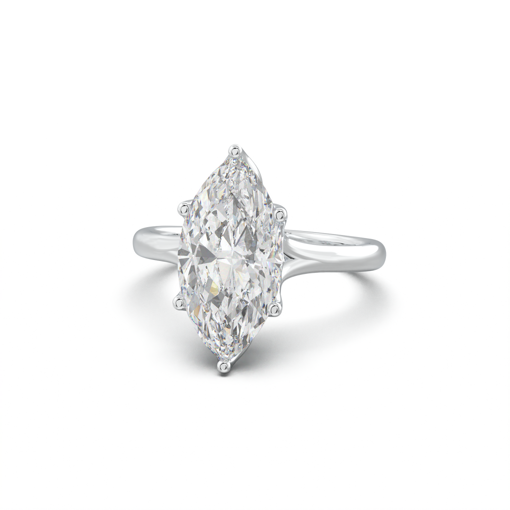 Marquise Solitaire with Hidden Diamond Accent