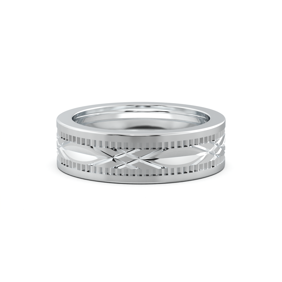 Engraved Geometric Men's Band