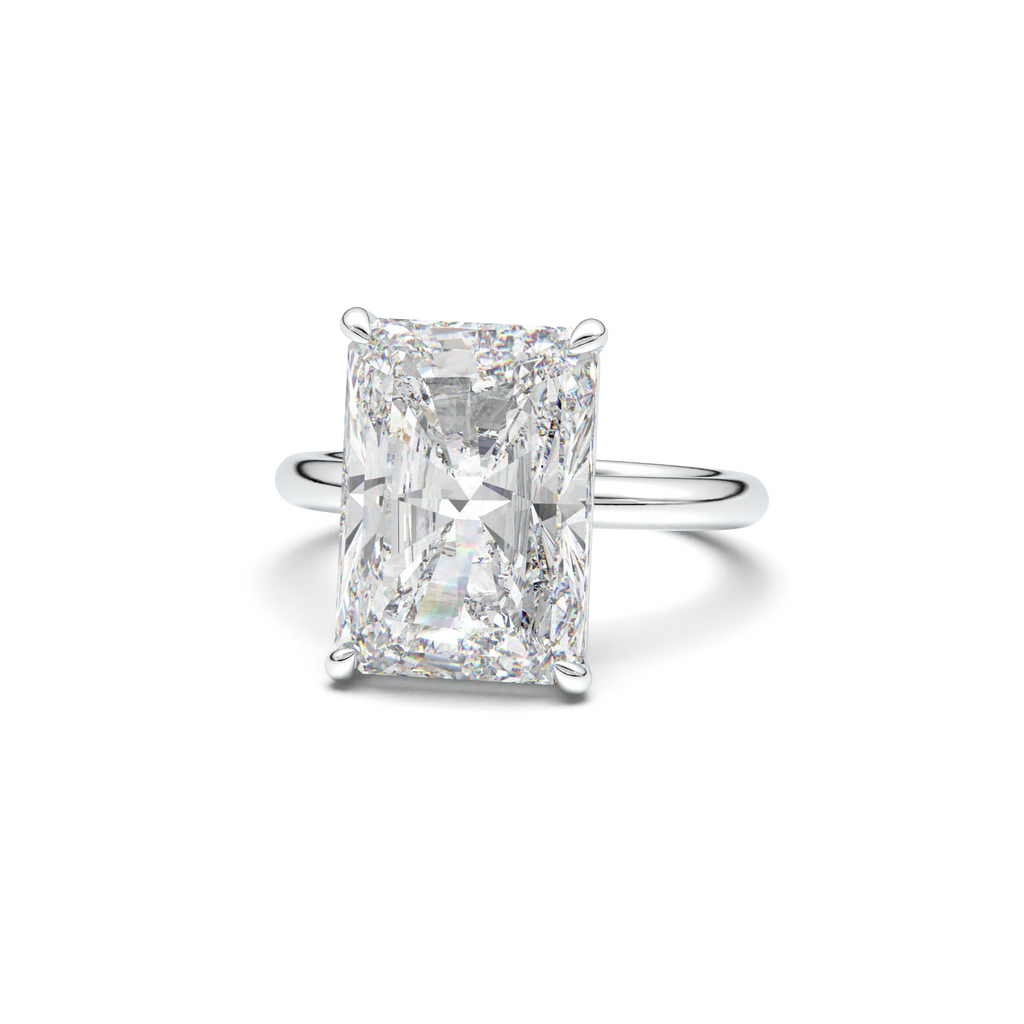 Radiant Solitaire Horseshoe Setting Engagement Ring