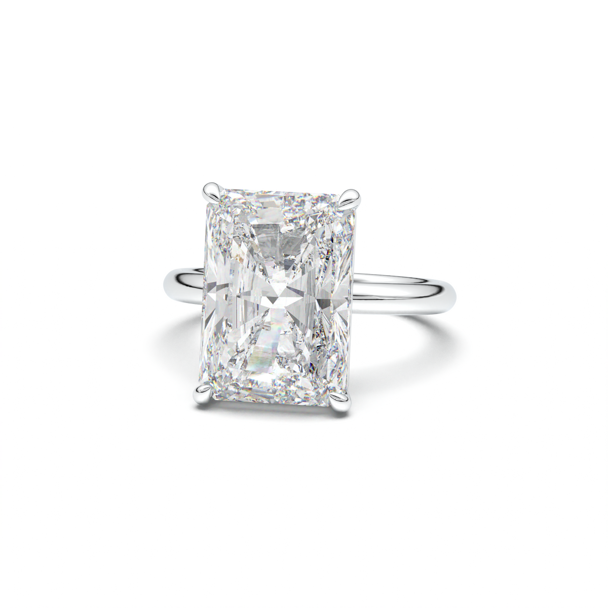 Radiant Solitaire Horseshoe Setting Engagement Ring