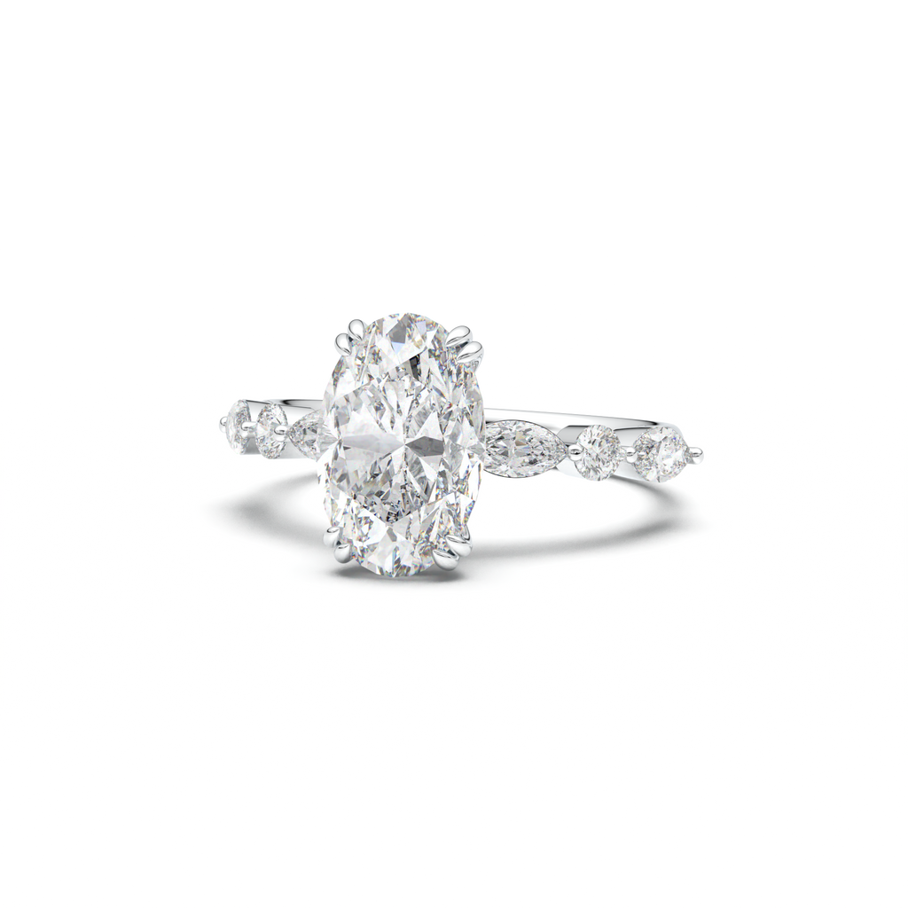Oval Mixed-Shape Engagement Ring