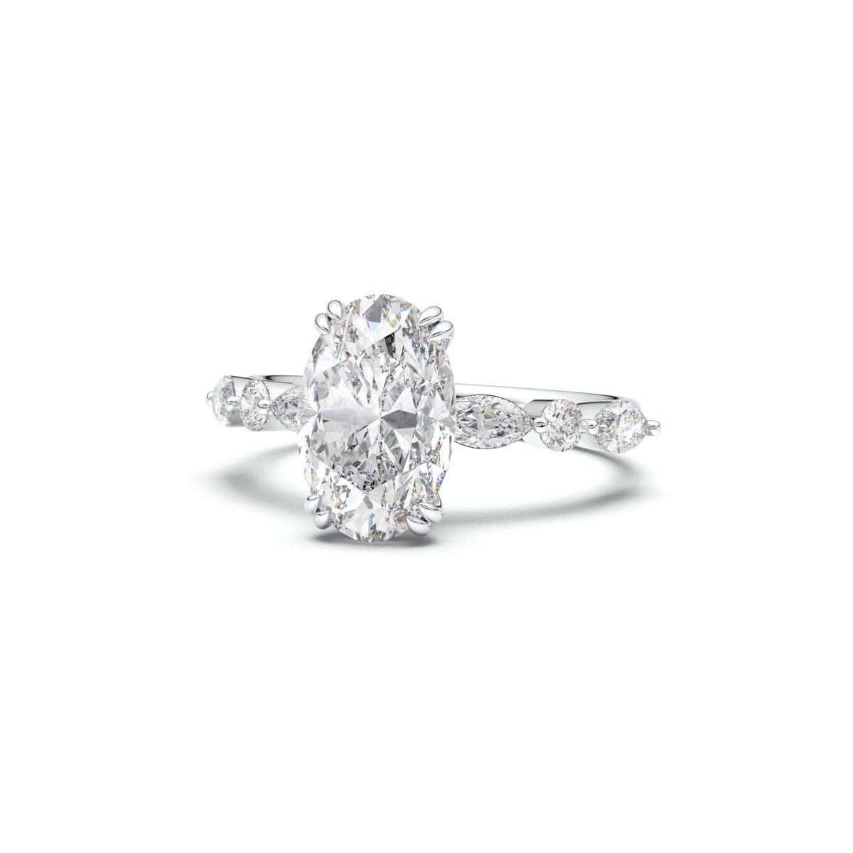 Oval Mixed-Shape Engagement Ring