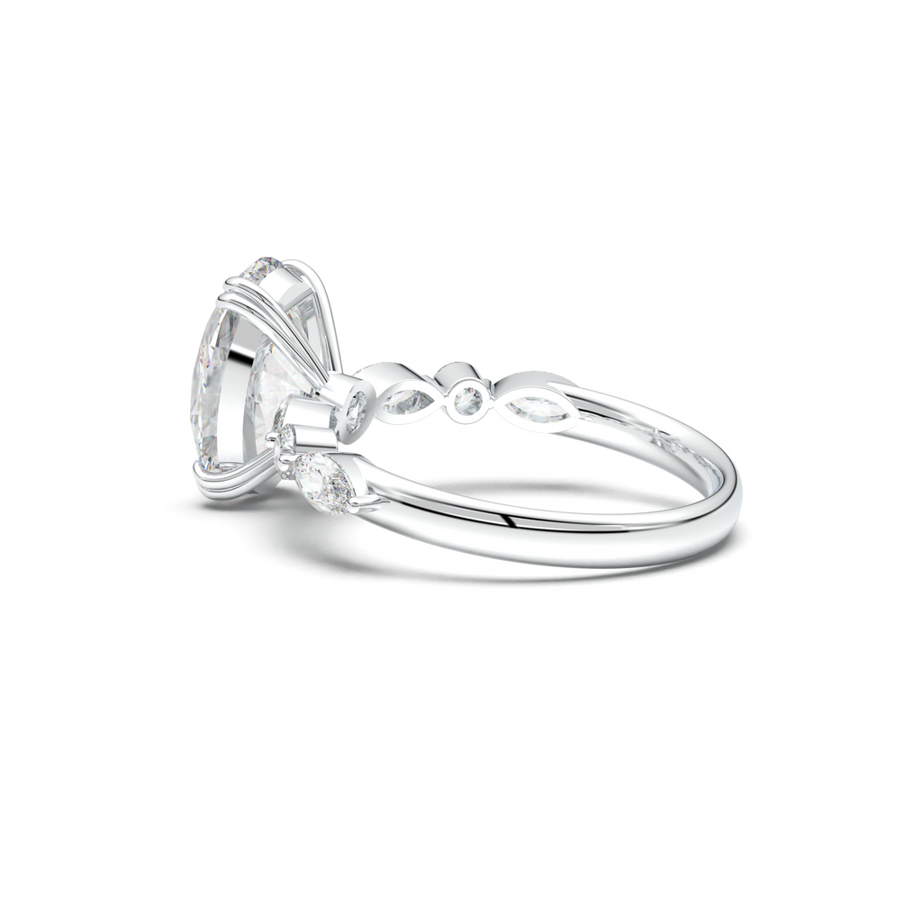 Oval Mixed-Shape Engagement Ring