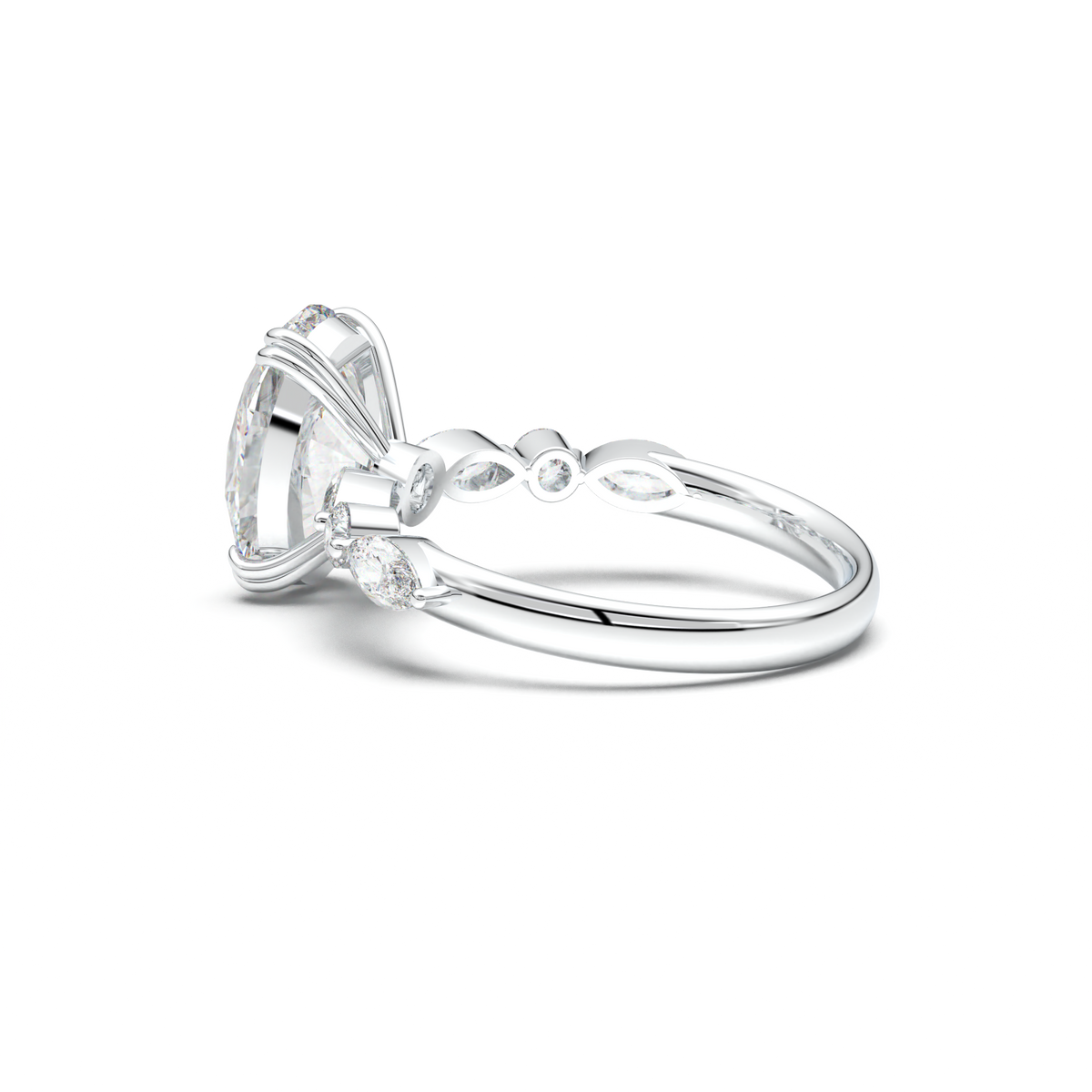 Oval Mixed-Shape Engagement Ring