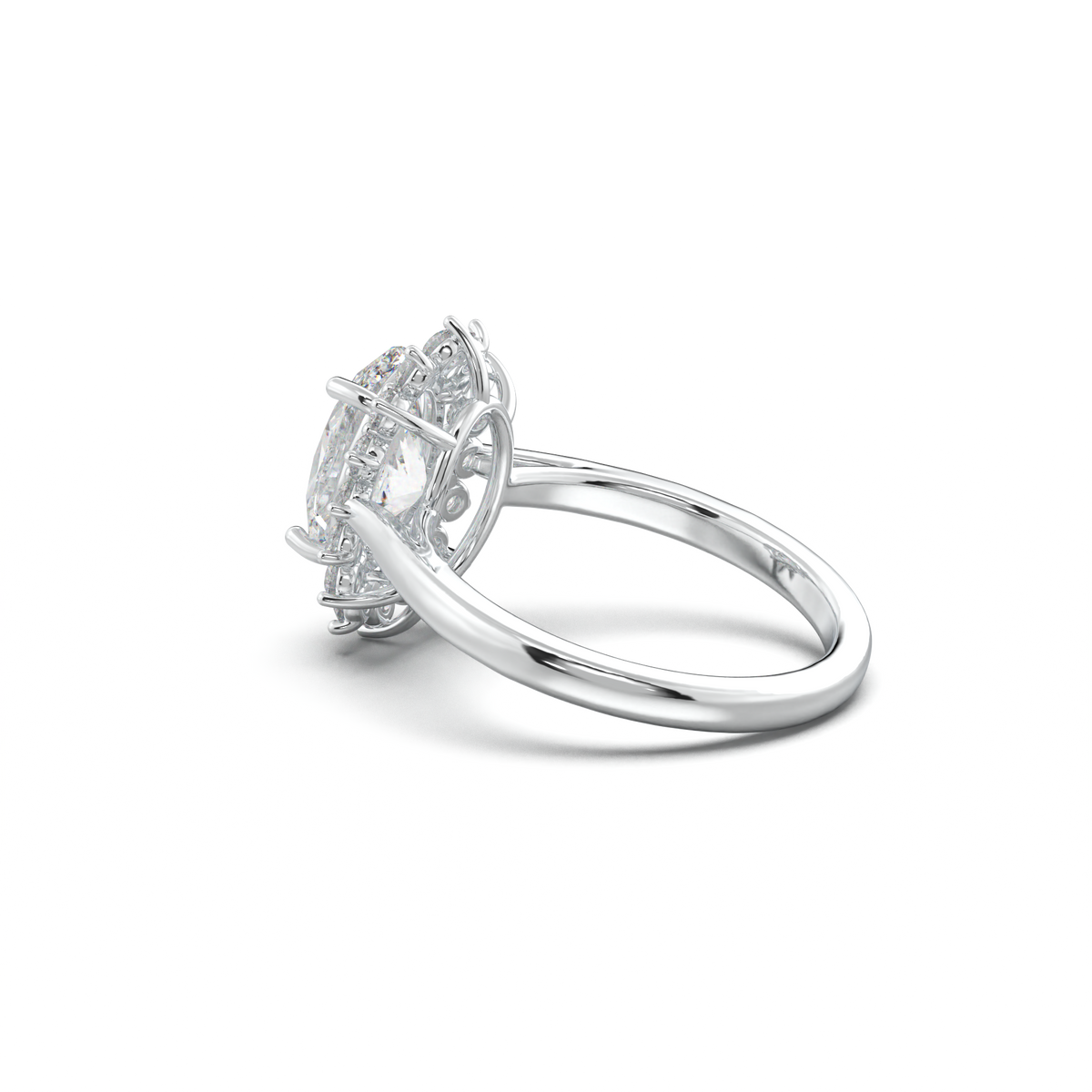 Oval Halo Engagement Ring