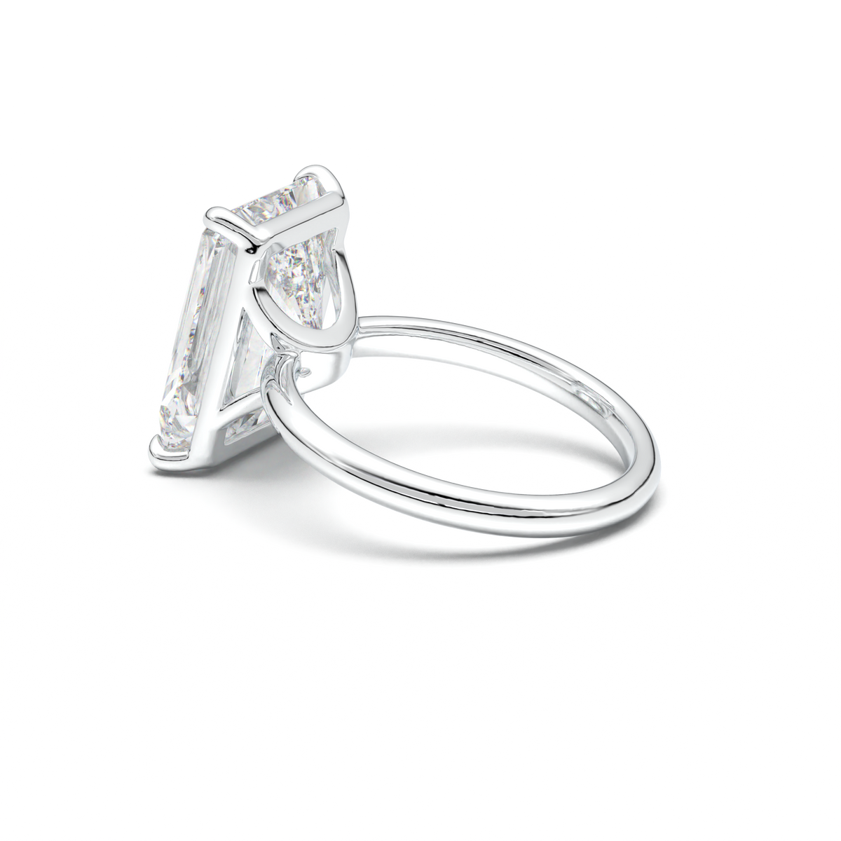 Radiant Solitaire Horseshoe Setting Engagement Ring