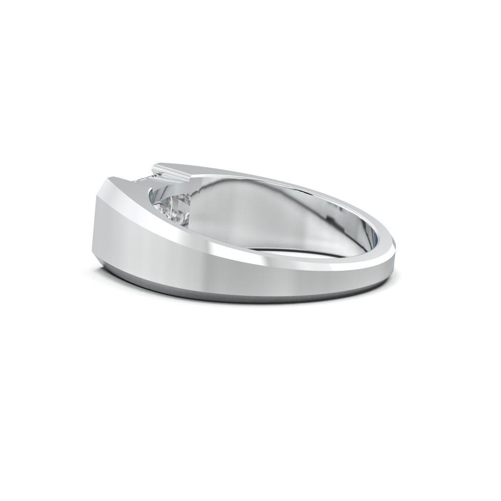 East-West Emerald Men's Ring