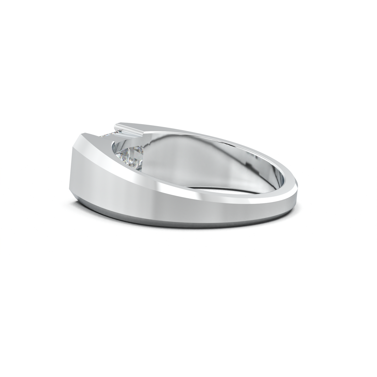 East-West Emerald Men's Ring