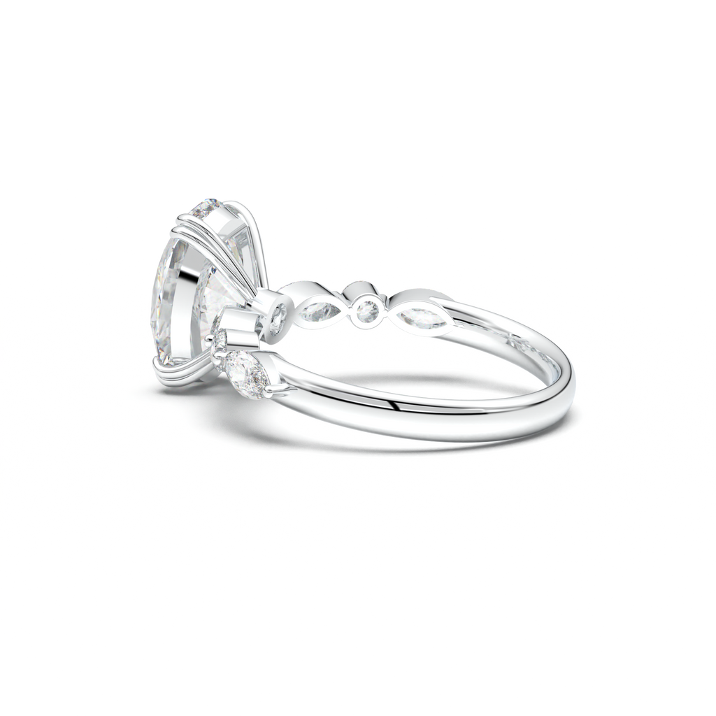 Oval Mixed-Shape Engagement Ring