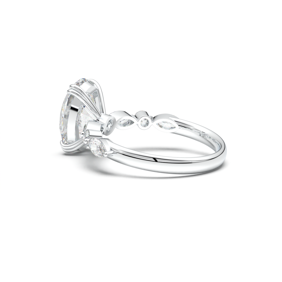 Oval Mixed-Shape Engagement Ring