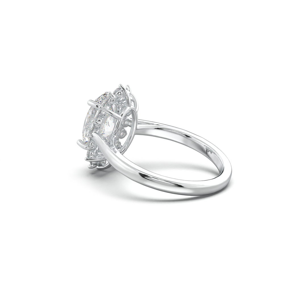 Oval Halo Engagement Ring