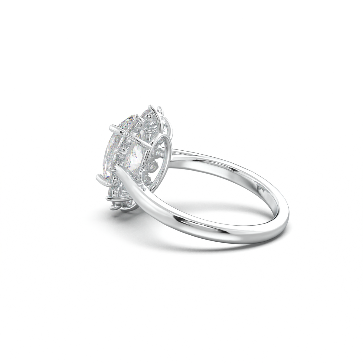Oval Halo Engagement Ring
