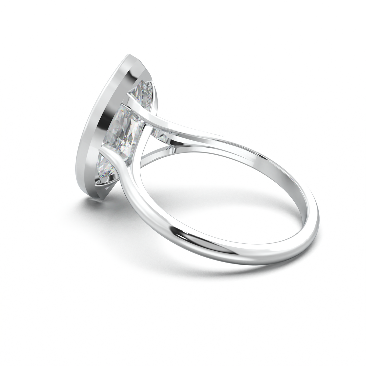 Marquise Bezel Solitaire Engagement Ring