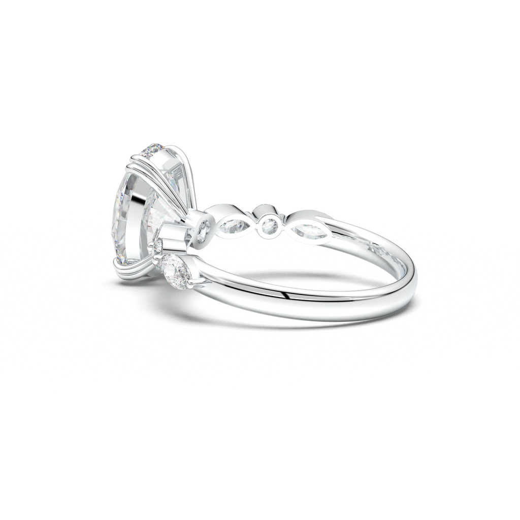 Oval Mixed-Shape Engagement Ring