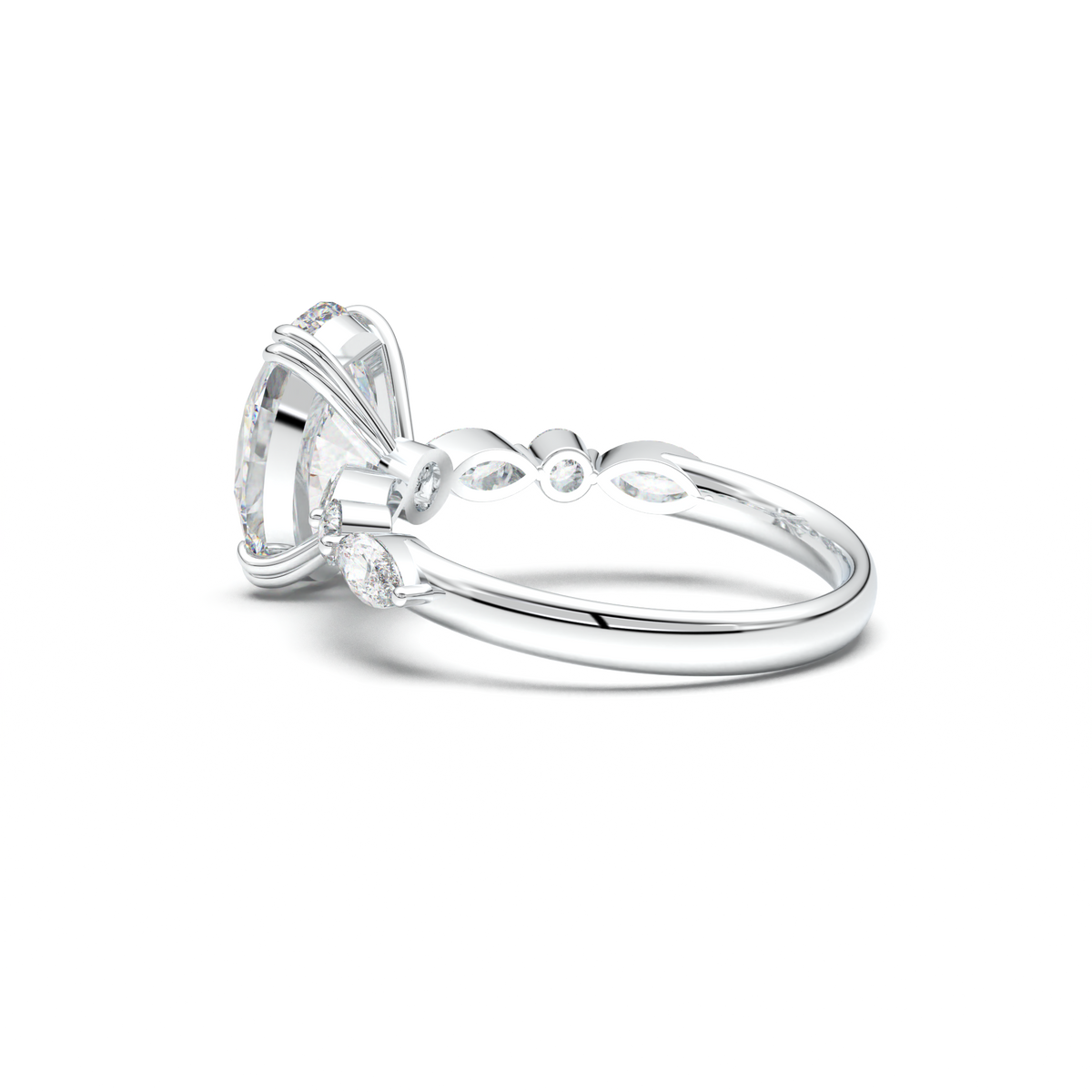Oval Mixed-Shape Engagement Ring