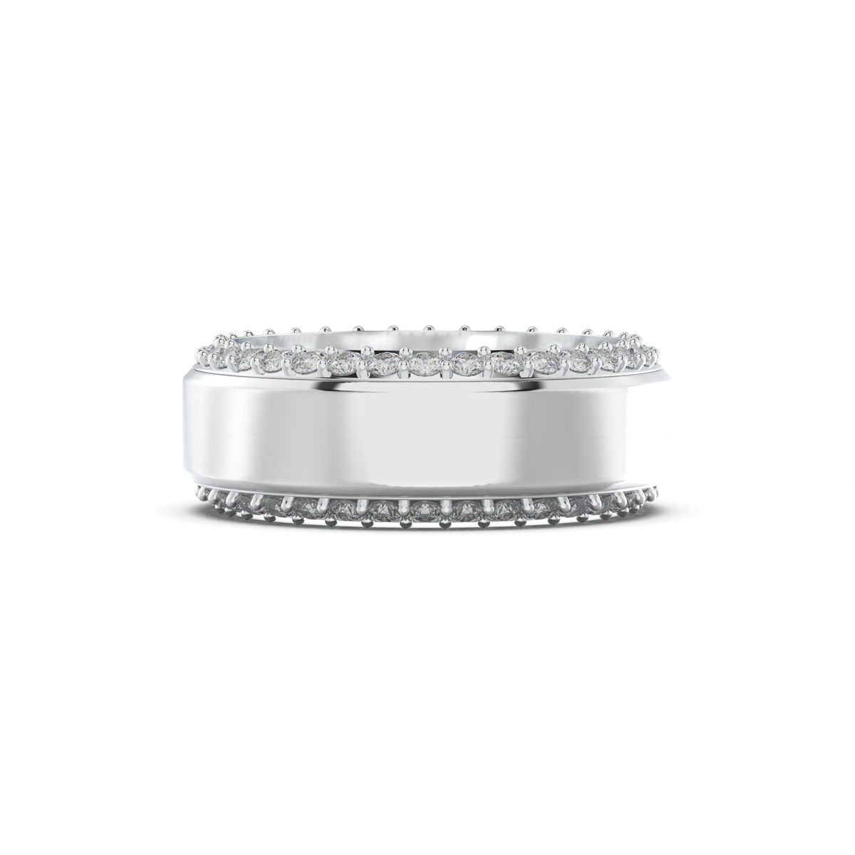 Double Pavé Edge Men's Band