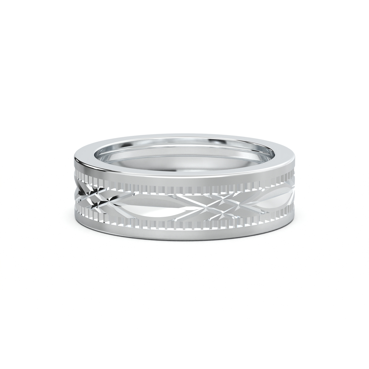 Engraved Geometric Men's Band