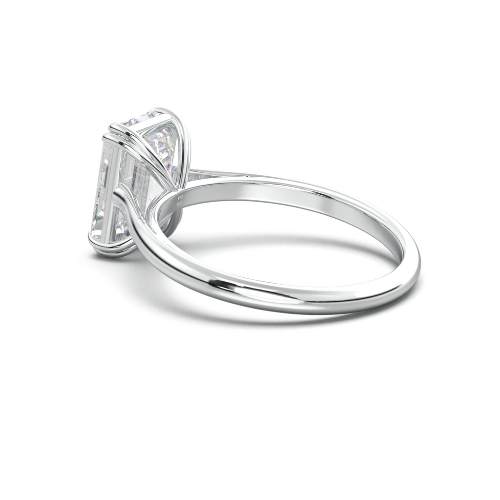 Emerald Solitaire Engagement Ring