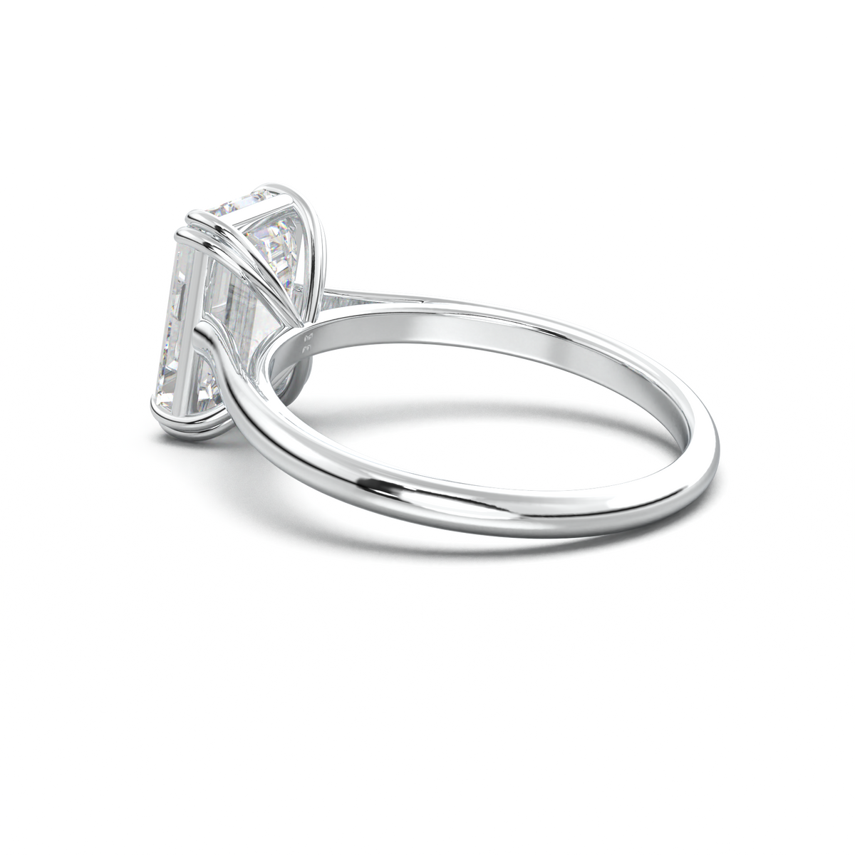 Emerald Solitaire Engagement Ring
