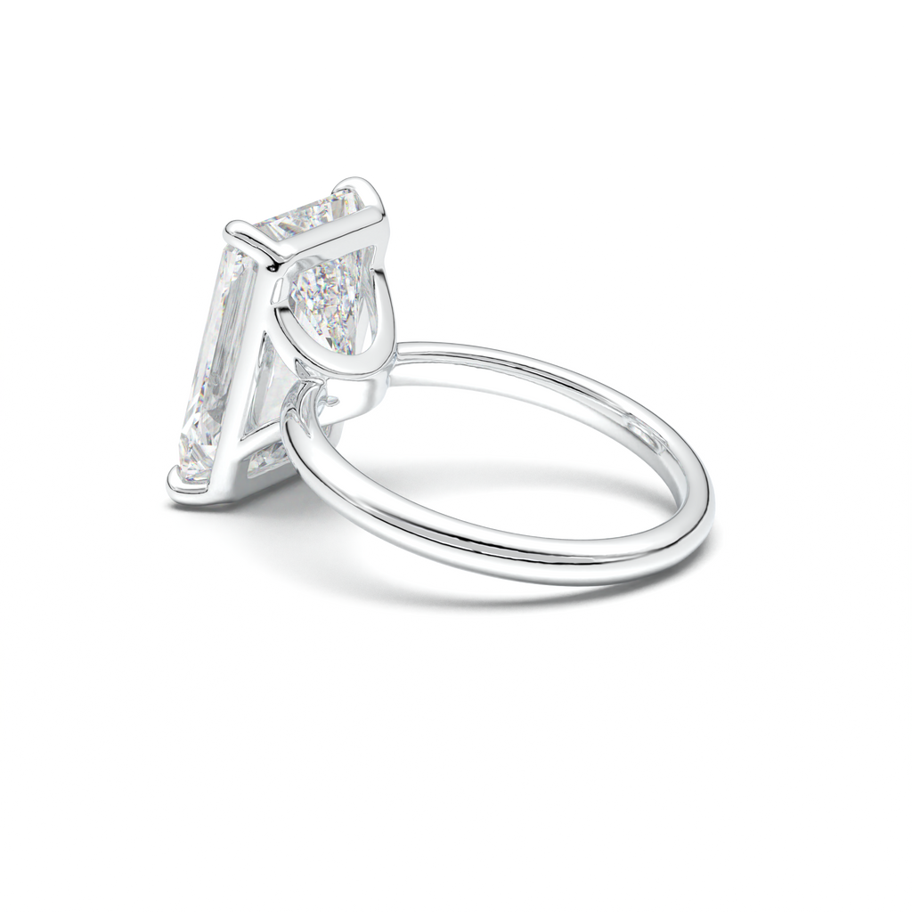 Radiant Solitaire Horseshoe Setting Engagement Ring