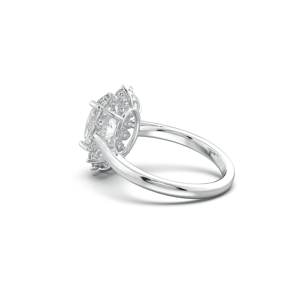 Oval Halo Engagement Ring