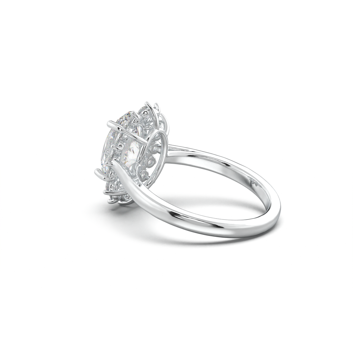Oval Halo Engagement Ring