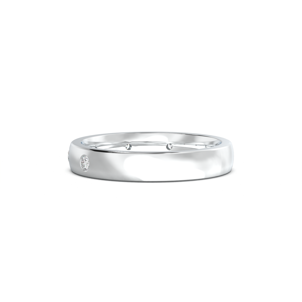 Five-Diamond Flush-Set Men's Band