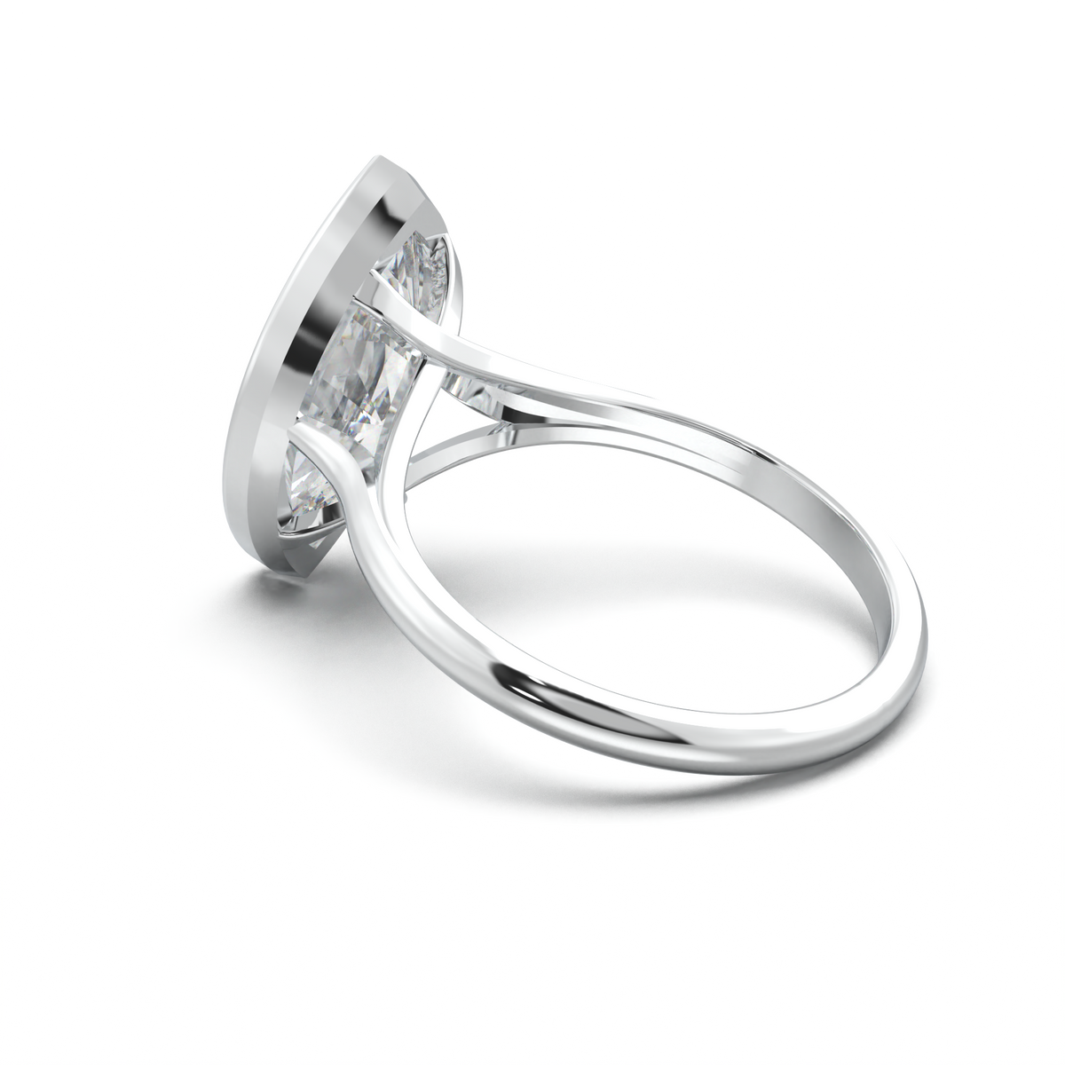 Marquise Bezel Solitaire Engagement Ring