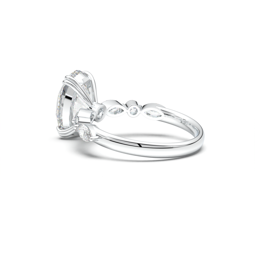 Oval Mixed-Shape Engagement Ring