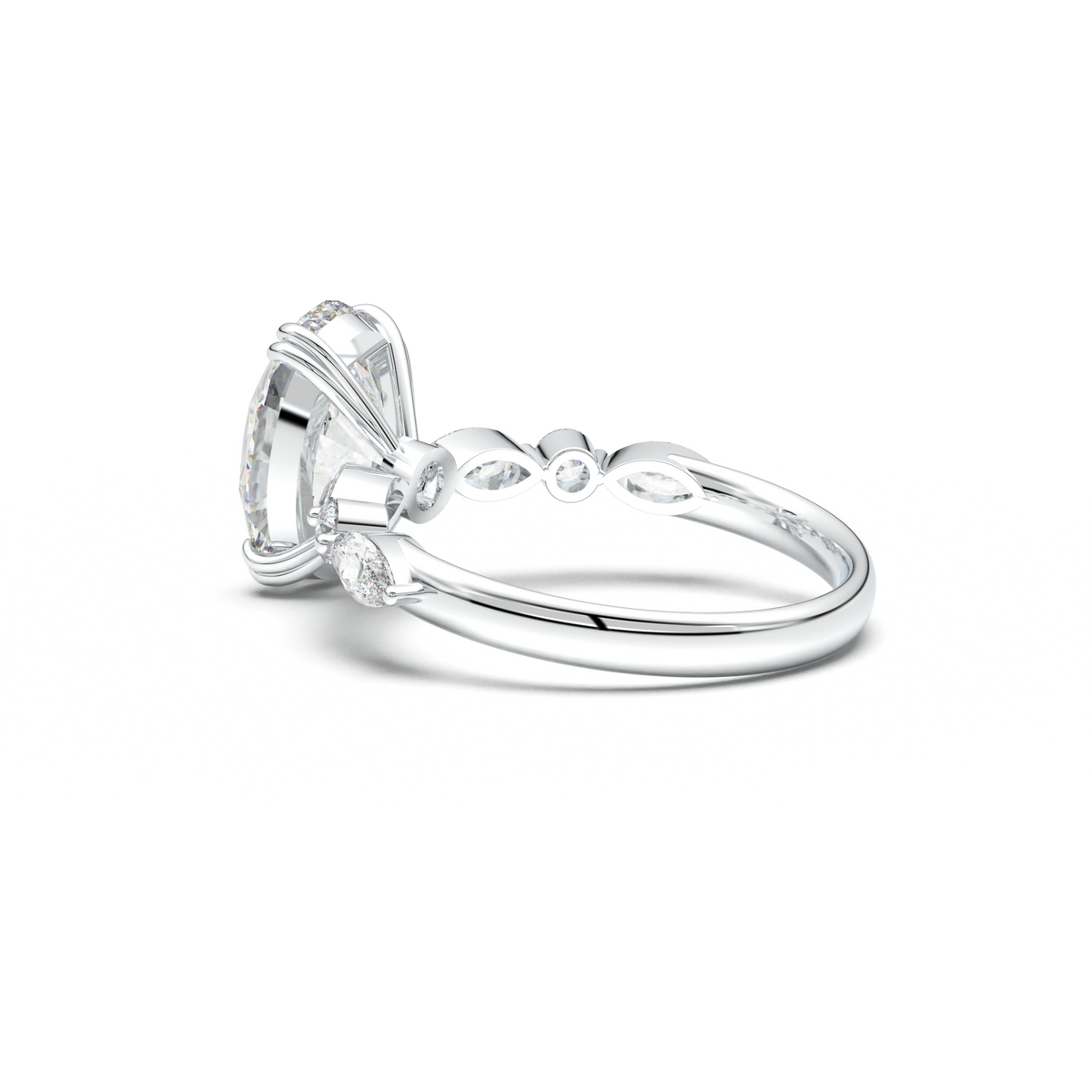 Oval Mixed-Shape Engagement Ring