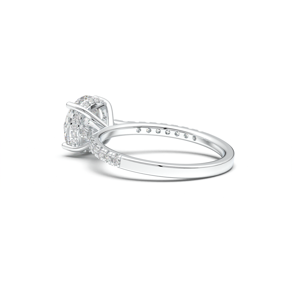 Round Pavé Engagement Ring