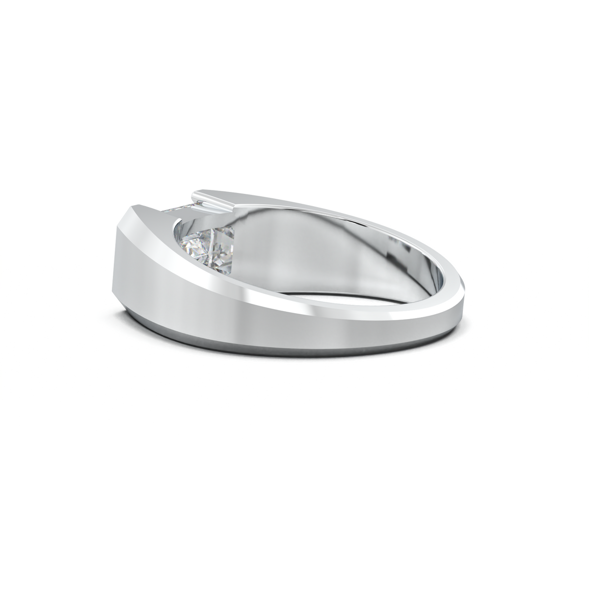 East-West Emerald Men's Ring