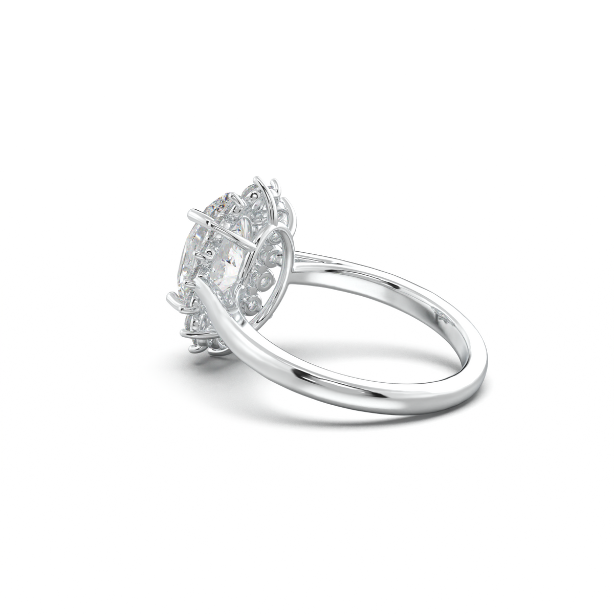 Oval Halo Engagement Ring