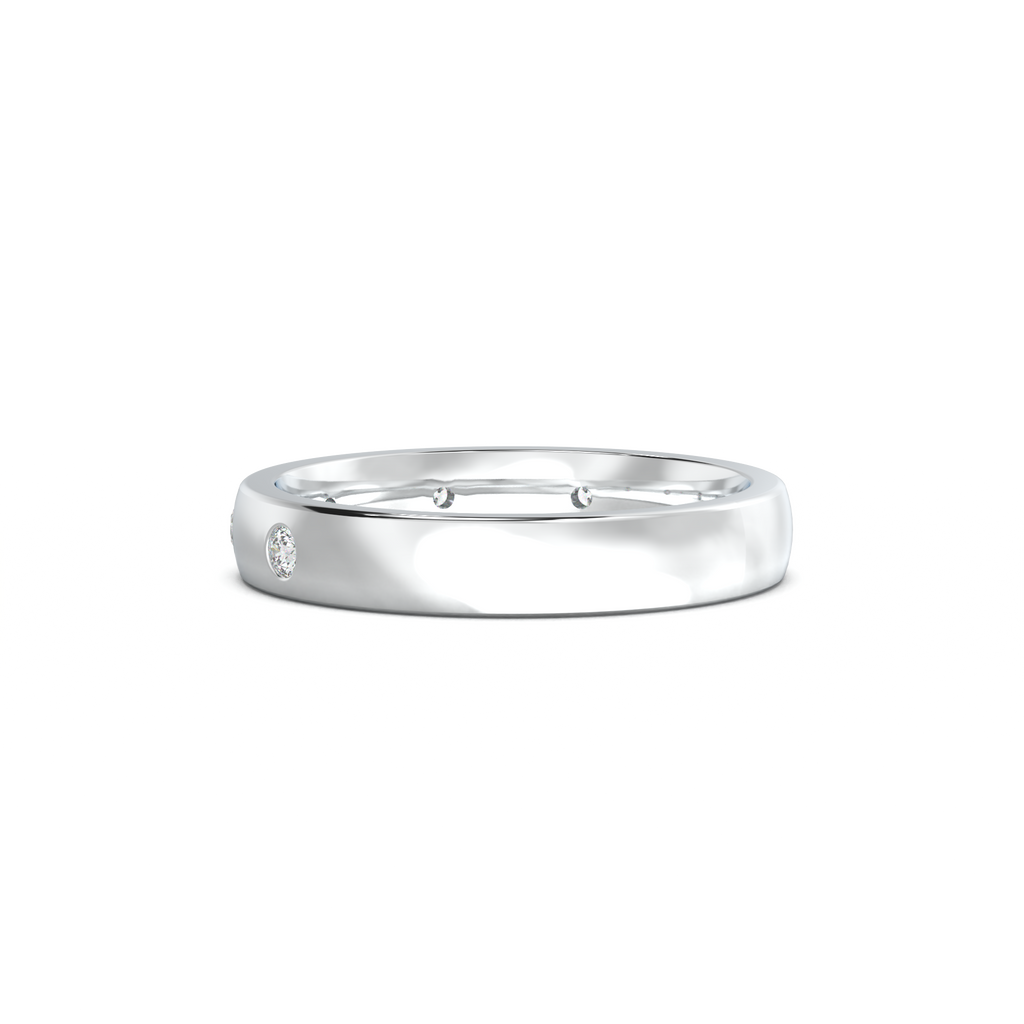 Five-Diamond Flush-Set Men's Band